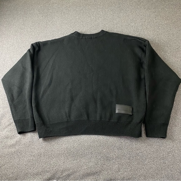 WELLDONE Jacquard Sweater Black Wool Blend Mens Size Medium - Picture 9 of 13